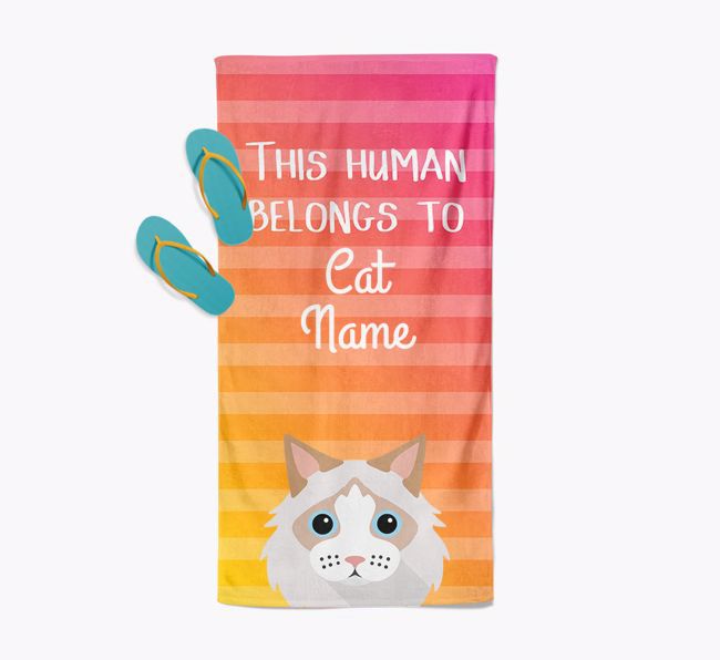 'This Human Belongs to...' - Personalized {breedFullName} Towel | Yappy.com